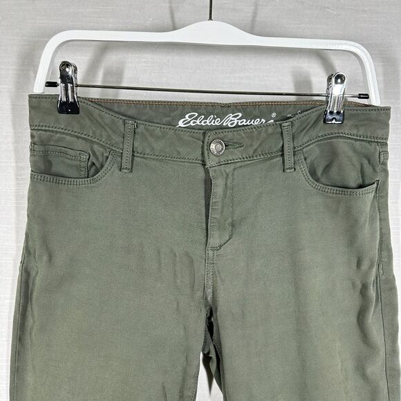 Eddie Bauer Jeans Womens Green 4 Slightly Curvy Skinny Ankle Denim - Picture 3 of 12
